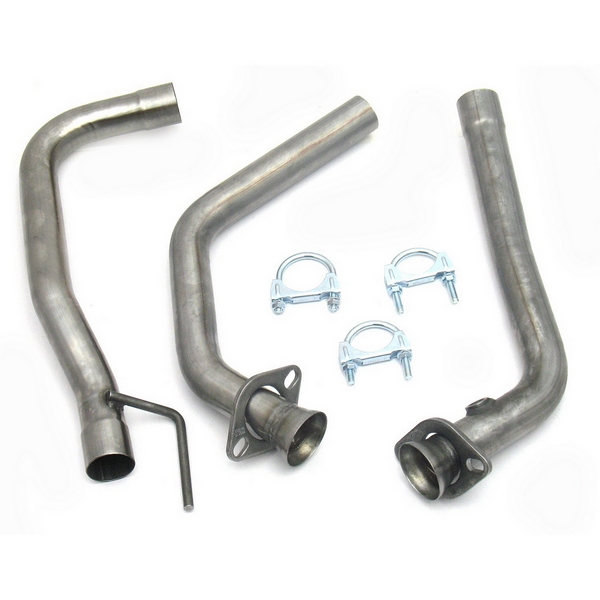 2 Mid-Pipes Natural Stainless Steel